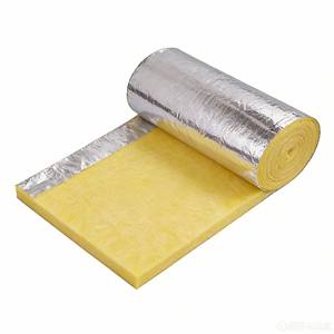 Panneau de laine de verre ignifuge avec feuille d'aluminium pour doublure de conduits CVC, contrôle acoustique moderne - Product Image 1