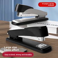 Agrafeuse manuelle standard pour bureau, machine à relier jusqu'à 50 pages, agrafeuse à bande complète pour étudiants, sans bourrage, idéale pour le bureau