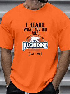 T-shirt da uomo in raso 100% poliestere traspirante, vestibilità ampia, con stampa slogan, stile casual alla moda, taglie forti - I Know You've Done for Someone - Product Image 1