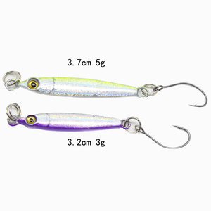 32mm 3G 5G Micro crochet unique petit poisson en plomb mer et eau douce bar méné Mini gabarit leurre pour les techniques <span class=keywords><strong>de</strong></span> pêche <span class=keywords><strong>de</strong></span> fond - Product Image 2