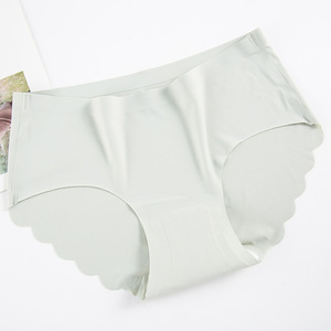Sous-vêtements en latex naturel thaïlandais pour femmes, <span class=keywords><strong>culotte</strong></span> en latex taille mi-haute, soie glacée, sans couture - Product Image 4