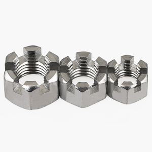 Tuerca de Castillo hexagonal ranurada, M14x1m <span class=keywords><strong>din</strong></span> <span class=keywords><strong>935</strong></span> titanio 304 acero inoxidable ss 201 - Product Image 1