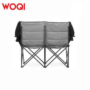 Silla de Playa Plegable Portátil Woqi, Color Gris Ceniza, Estructura de Acero, Relleno de Espuma, Sofá de Jardín para Exteriores con Bolsillos Laterales - Product Image 4