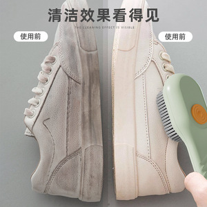 Multi Functional Shoe Brush With Liquid Dispensing Soft Bristles For Cleaning Shoes Household Use - Product Image 2