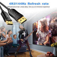 Câble coaxial optique 14V HD DP mâle vers DP mâle avec gaine en PVC, prend en charge 2K 4K 8K 3D pour applications sur moniteur