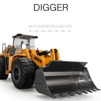 HUINA 583 1583 1:14 10 canaux Modèle de bulldozer RC en métal Chargeuse sur pneus Camion Huina à vendre