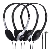 Écouteurs de musique et de centre d'appels portables de style rétro en stock Écouteurs de lecteur MP3 filaire de 3.5mm à la mode