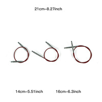 Juego de Agujas de Tejer Circulares Intercambiables de Acero Inoxidable en 6/12 Tamaños, 5cm y 8cm, Lisas y Pulimentadas, para Proyectos de Tejer a Mano