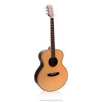 Guitarra Acústica de Tapa Sólida de 41 Pulgadas, Modelo Jumbo Pequeño, A+ Abeto Sitka Sólido, Palisandro, Guitarra Acústica Premium