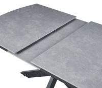 Mesa de Comedor Extensible Gris Moderna con Diseño Elegante y Patas Estables para Uso en el Hogar, Hotel y Oficina