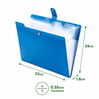 Porte-documents extensible A4 avec logo personnalisé, 5 poches, imperméable, en PP, pour promotion