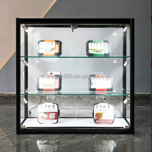 Sheewin מסך זכוכית נירוסטה & עץ עם עיצוב מודרני עבור חנות העישון מוצרים - Product Image 5