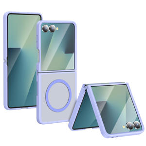 Nouvel étui pour Samsung Z Flip7, étui pliable magnétique effet peau, coque de protection pour téléphone Z Flip6 - Product Image 2