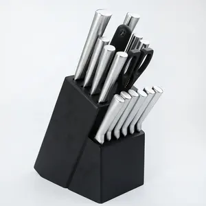 16-Piece Kitchen Knife Set Including Scissor und Self Sharpening Knife Sharpener Stainless Steel Knife Set