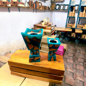 Vente en gros de brûleurs à bakhoor en bois AZ ENTERPRISES |   Porte-encens en résine arabe Oud, encens, myrrhe |   Écologique et traditionnel - Product Image 1