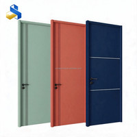 Porte intérieure en MDF au design moderne et lisse pour salon, salle à manger, hôpital, atelier, entrepôt