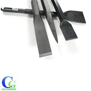 Ciseau plat <span class=keywords><strong>hexagonal</strong></span> à cinq rainures à pointe en métal dur avec manche carré en acier pour <span class=keywords><strong>marteau</strong></span> électrique pour travaux de maçonnerie 17*280mm - Product Image 3