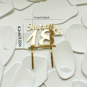 Decorazioni in Acrilico per Torte di 18°, 21°, 30°, 40° e 60° Compleanno, Decorazioni per Bouquet - Product Image 4
