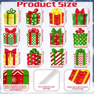 Meilleures ventes de décorations de jardin gonflables transfrontalières pour les fêtes de plein air, boîtes cadeaux de Noël, panneaux pour décorations extérieures - Product Image 6