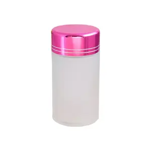 2021 Neue 150 ml 200 ml runde Milchglas flasche mit Schraube Roségold Deckel Kapsel Vitamin Tabletten Pille Aufbewahrung sglas