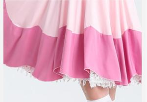Vestido de Halloween para <span class=keywords><strong>Mujer</strong></span> <span class=keywords><strong>Princesa</strong></span> melocotón <span class=keywords><strong>disfraz</strong></span> completo de Cosplay con guantes lindo vestido de Cosplay ECOWALSON - Product Image 5