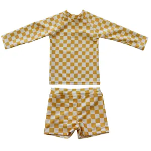 iBaifei 2022 New Design Summer Baby Boy Swimming Suit Fashion 2 Piece Kids Swimming Wear Summer Baby Swim Clothing