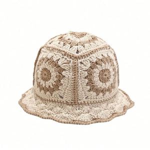 Sombrero de Ganchillo de Hilo de Algodón Japonés en Oferta, Sombrero de Pescador Moderno para Mujer, Moda de Otoño y Verano, Venta al por Mayor - Product Image 5