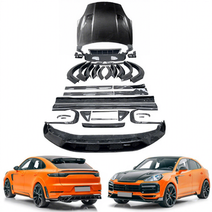 Kit de carrosserie YICKU haut de gamme MSY pour <span class=keywords><strong>Porsche</strong></span> <span class=keywords><strong>Cayenne</strong></span> coupé <span class=keywords><strong>Turbo</strong></span> 2018-2023 Kit de carrosserie en Fiber de carbone Spoiler de sourcil de roue à lèvre avant - Product Image 1