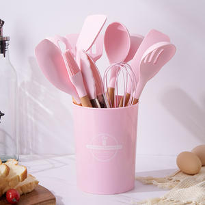Set di 12 Utensili da Cucina in Silicone con Manico in Legno, <span class=keywords><strong>Accessori</strong></span> per la <span class=keywords><strong>Casa</strong></span> - Product Image 2