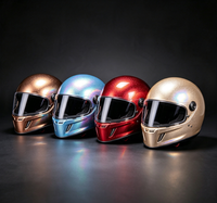 Revêtement pour casque de moto de course GUANZUN, rouge corail, holographique arc-en-ciel, paillettes métalliques brillantes, haute brillance, durée de vie 36 mois