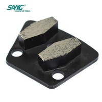 SANG Chaussures de ponçage diamantées pour béton, à segments hexagonaux et surfaces lisses, pour nivellement trapézoïdal et entretien des sols en béton