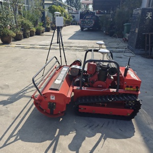 Fabrika GPS sıcak satış uzaktan kumanda paletli ÇALI KESİCİ çim Mini Robot Flail çim biçme makinesi - Product Image 4