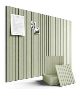 Panneau <span class=keywords><strong>acoustique</strong></span> 100% PET recyclé - Feutre polyester vert clair avec absorption <span class=keywords><strong>acoustique</strong></span> NRC 0.9, <span class=keywords><strong>revêtement</strong></span> <span class=keywords><strong>mural</strong></span> pour la protection des bureaux - Product Image 1