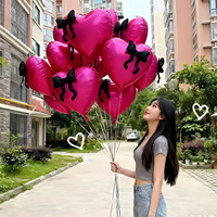 Fu Xin Pengiriman Cepat Balon Foil Aluminium Bentuk Hati 22 Inch untuk Latar Belakang Pernikahan, Hari Valentine, dan Dekorasi Belanja
