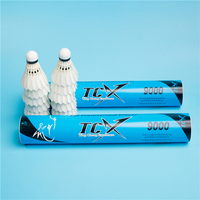 Volants de badminton TCX 9000 en plumes de canard bleues, ultra durables, pour un vol professionnel et directement de l'usine, pour l'entraînement des clubs de badminton