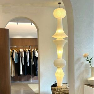 Nordic Wabi Sabi Wind LED Pendel leuchten Einfaches Reispapier Design für Wohnzimmer Ecke Kronleuchter Duplex Loft Home Decor - Product Image 1