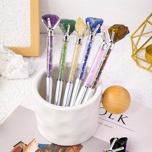 Doğal taş tepesinde kalem benzersiz ham kristal taş kalem 1.0mm journdreaming rüya hukuk cazibe için Metal aksesuarları içerir - Product Image 1
