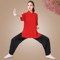 Vêtements de pratique du Taiji, style chinois, vêtements de Kung Fu pour personnes d'âge moyen et âgées, manches courtes, légers, respirants et à séchage rapide