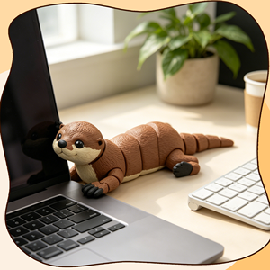 Jouet d'outarde articulé imprimé en 3D, figurine d'outarde flexible et mobile, modèle animal en PLA, décoration d'intérieur, cadeau pour enfants, anti-stress - Product Image 4