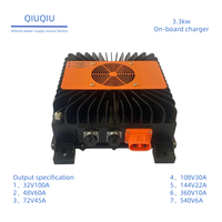 Chargeur de batterie rapide embarqué haute qualité 72V45A 24S pour moto, sortie 48V/72V avec refroidissement par ventilateur pour voiturettes de golf