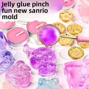 For Sanrio Girls DIY <b>Silicone</b> Squeeze Toys Pinch Fire Paint <b>Seal</b> Jelly Wax Particles Decompression Cat Claw-Part Set - Product Image 4