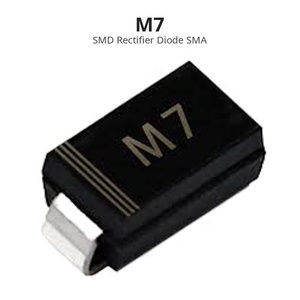 <span class=keywords><strong>Diode</strong></span> redresseuse SMD M7 DO-214AC pour carte d'alimentation AC/DC et circuit imprimé d'adaptateur - Product Image 1