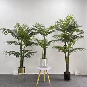 Palmeras en maceta artificiales de plástico y bambú para hoteles, hojas decorativas de simulación, hierba plantada, suministros de jardín, bonsái - Product Image 2