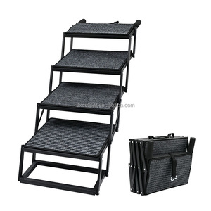 Opvouwbare Huisdier Trap Huisdier Metalen Auto Stap Met Tapijt Hond Oprit Voor Voertuig - Product Image 1