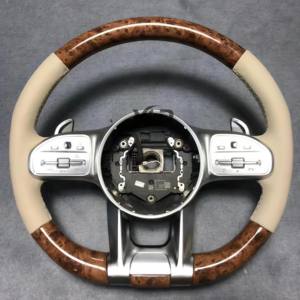 Volant en cuir haute performance personnalisé YLD GLC E S CLS <span class=keywords><strong>AMG</strong></span> W167 W177 W190 W205 W206 W213 W217 W223 en fibre de carbone pour Benz - Product Image 4