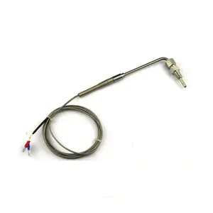 L Shape Egt K Type Thermocouple Gas Temperature Sensor With Exposed Tip