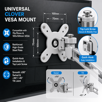 Nouveau support de moniteur en métal à ressort à gaz pour bureau, avec passage de câbles et capacité de charge de 8 kg, idéal pour le gaming et le télétravail