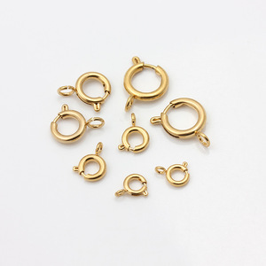 ACEWORKS Fermoir à ressort |   Acier inoxydable plaqué or 18 carats |   Comprend un service d'ajout de breloques pour la fabrication de bracelets/colliers - Product Image 1