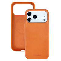 Étui pour iPhone 18 Pro Max en similicuir souple, antichoc, avec doublure en microfibre, logo embossé, protection intégrale à 360°