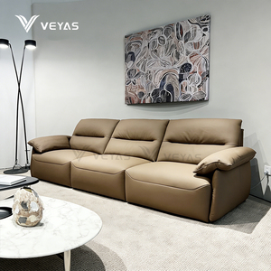 Sofá Seccional Reclinable de Tres Plazas Moderno de Zhejiang, Hecho a Medida, de Cuero Genuino, Relleno de Esponja, Ecológico y Duradero, para Apartamentos y Hoteles - Product Image 4